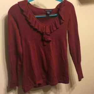 Soft, comfortable, warm, ruffle sweater!